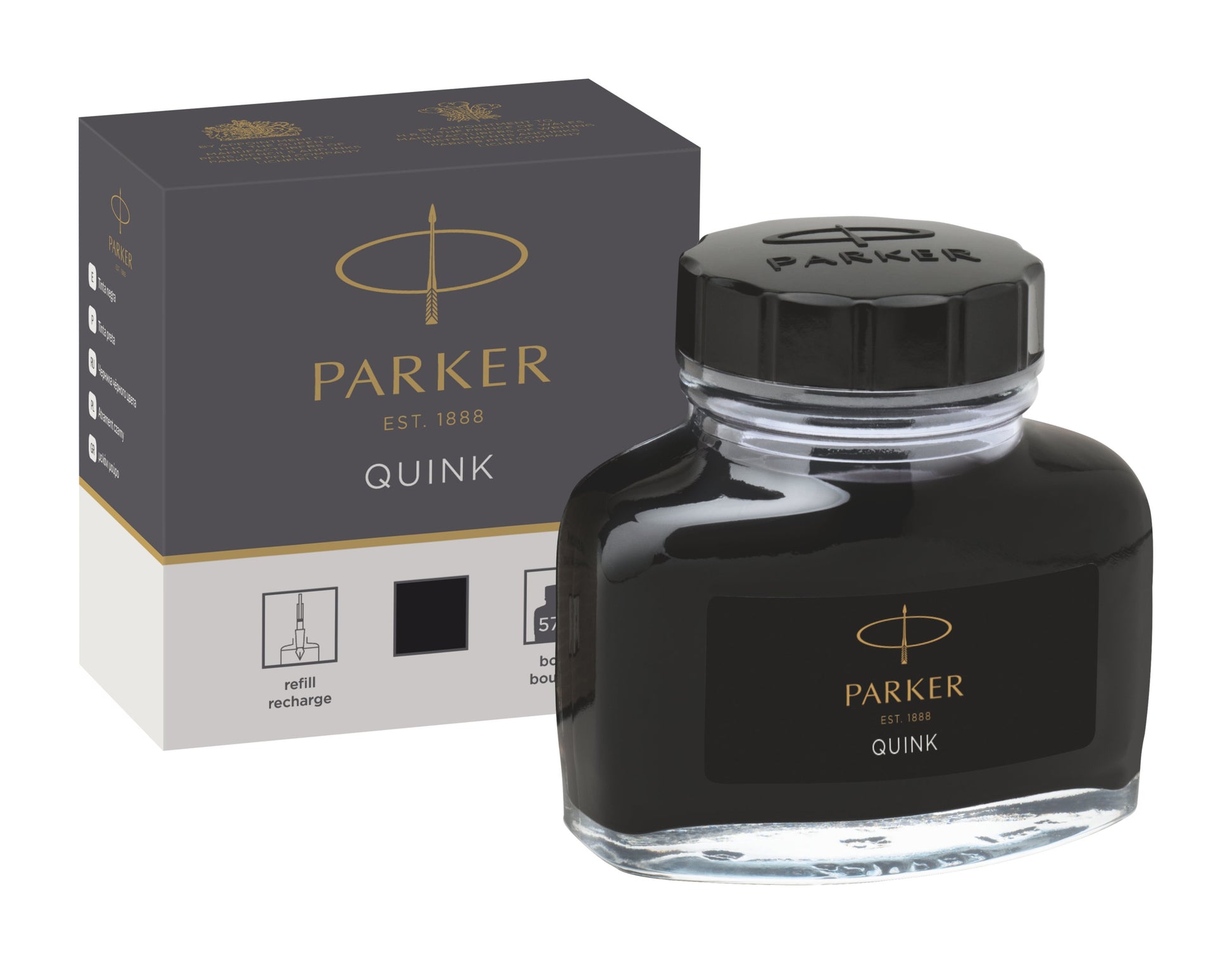 Parker Dolma Kalem Mürekkebi Quink 57 ML Siyah 1950375-1