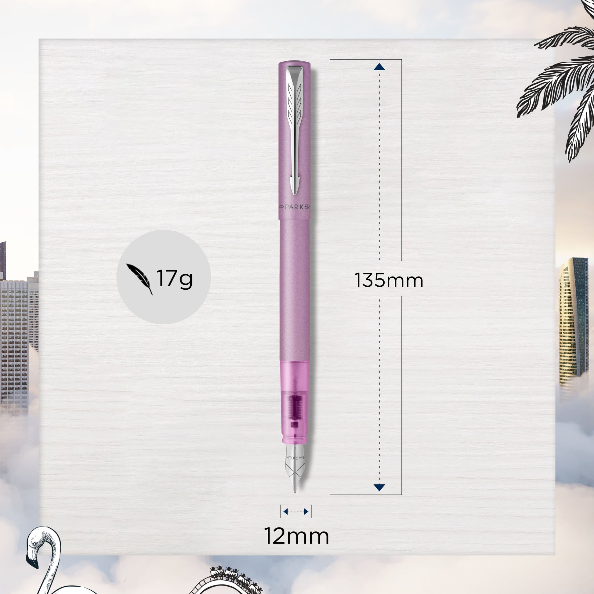 Parker Dolma Kalem Vector XL M Uç Lila-6