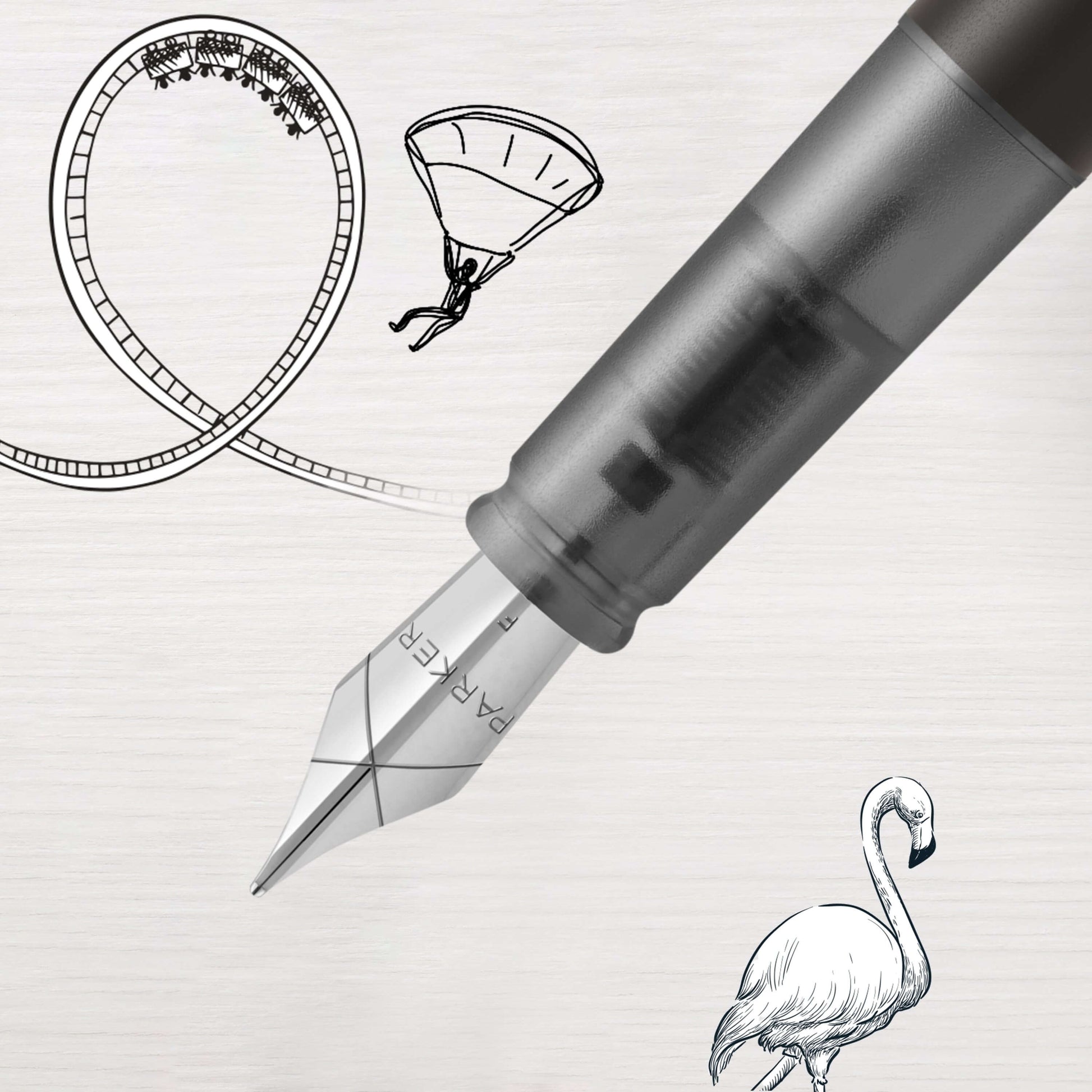 Parker Dolma Kalem Vector XL M Uç Siyah-5