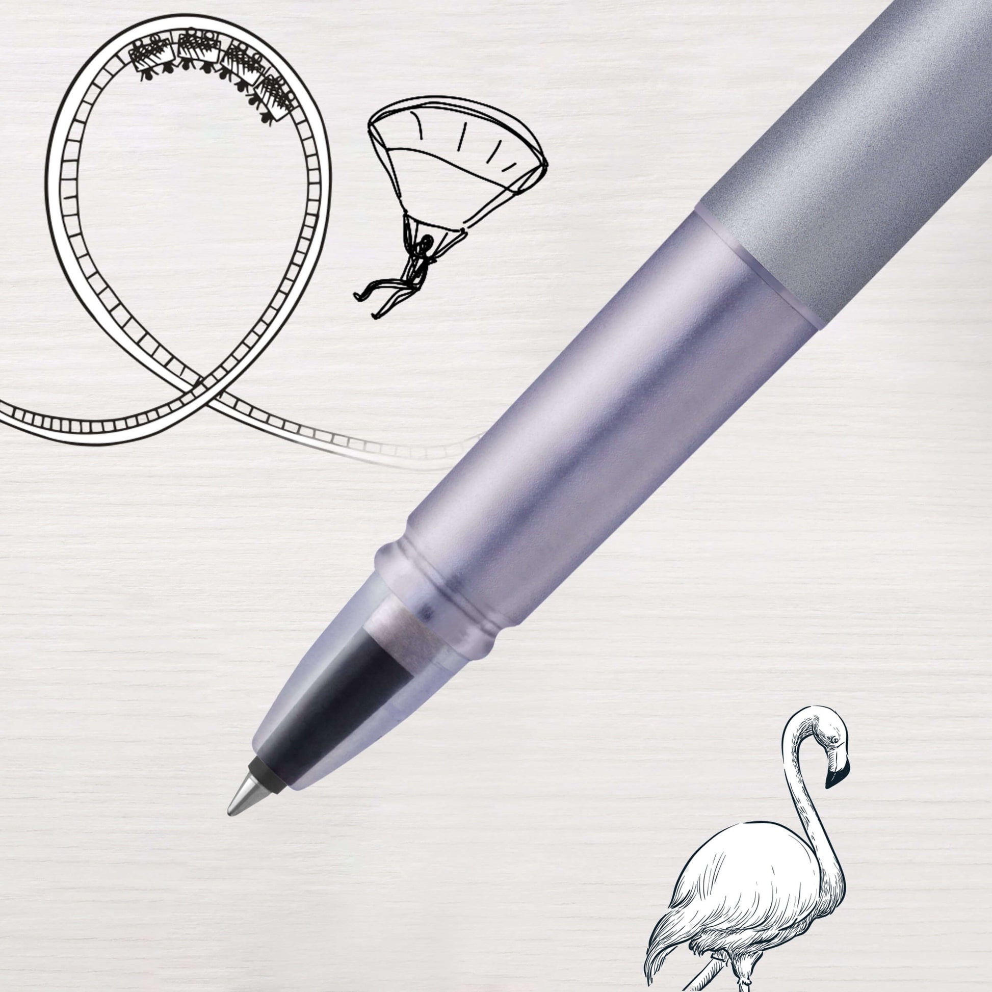 Parker Roller Kalem Vector Xl Gümüş Mavi-5