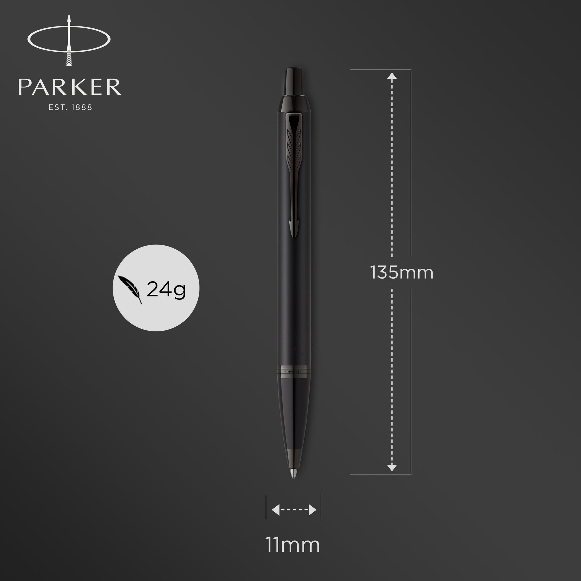 Parker Tükemez Kalem Im Mat Metalik Siyah Bt-4