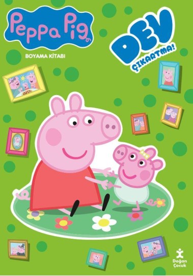Peppa Pig Dev Çıkartmalı Boyama Kitabı Doğan Çocuk-1