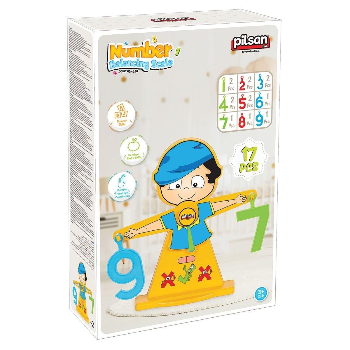 Pilsan Oyuncak Sayı Terazisi (17 Parça) Sarı