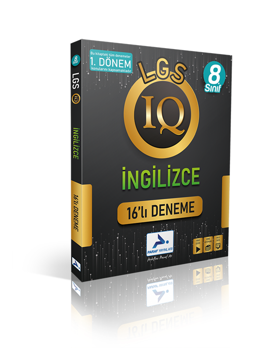 PRF Yayınları Paraf 8. Sınıfı LGS IQ 1. Dönem İngilizce 16`lı Deneme