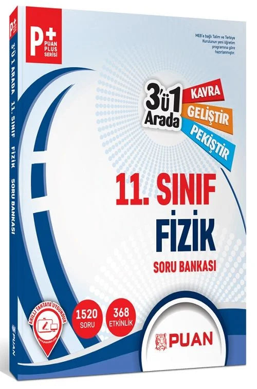 Puan Yayınları 11. Sınıf Fizik 3 ü 1 Arada Soru Bankası