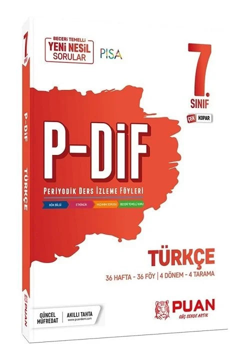 Puan Yayınları 7. Sınıf Türkçe PDİF Konu Anlatım Föyleri