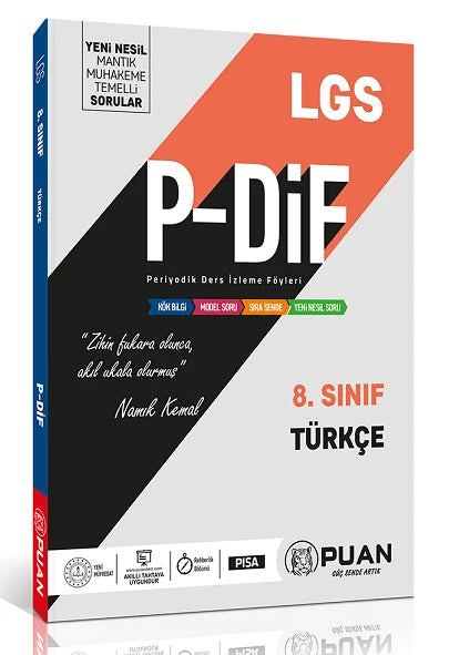 Puan Yayınları 8. Sınıf LGS Türkçe PDİF Konu Anlatım Föyleri