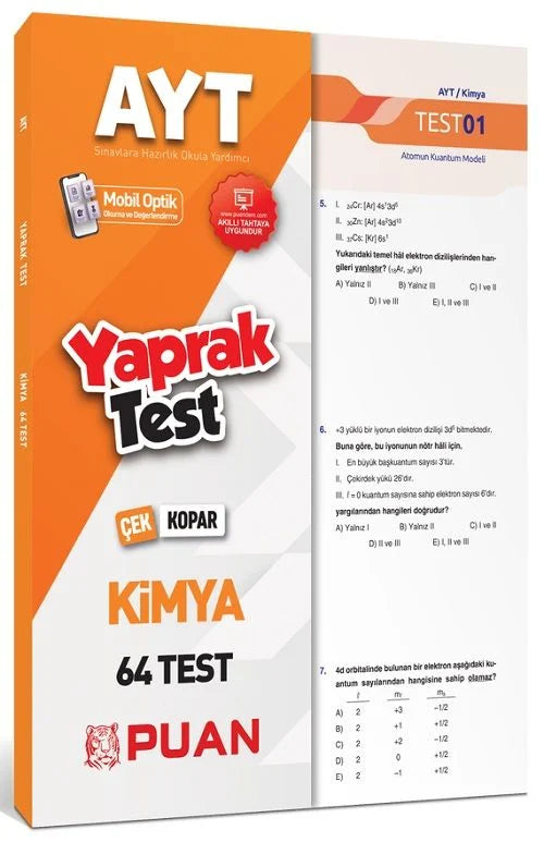Puan Yayınları AYT Kimya Yaprak Test-1