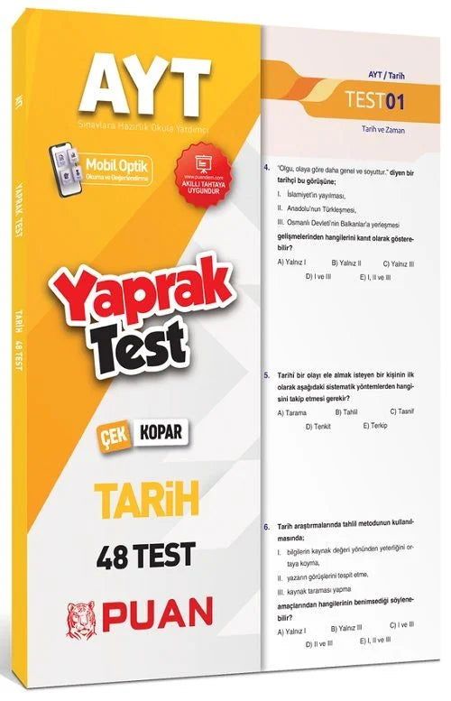 Puan Yayınları AYT Tarih Yaprak Test