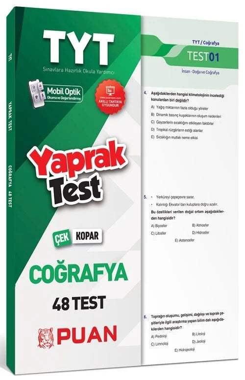 Puan Yayınları TYT Coğrafya Yaprak Test