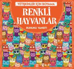 Renkli Hayvanlar Yetişkinler İçin Boyama Gizem Ulaş Dokuz Yayınları-1