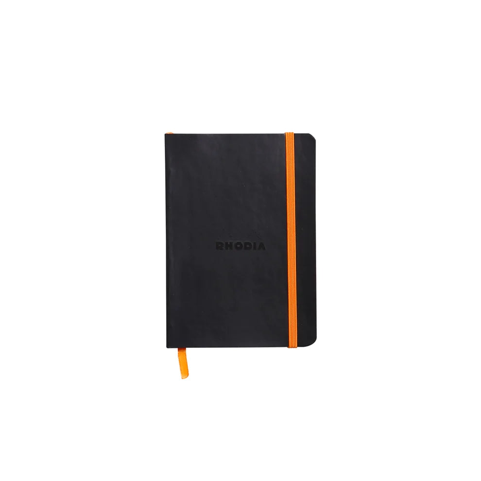 Rhodia Softcover Deri Kapak A6 Çizgili Defter Black 3022-1