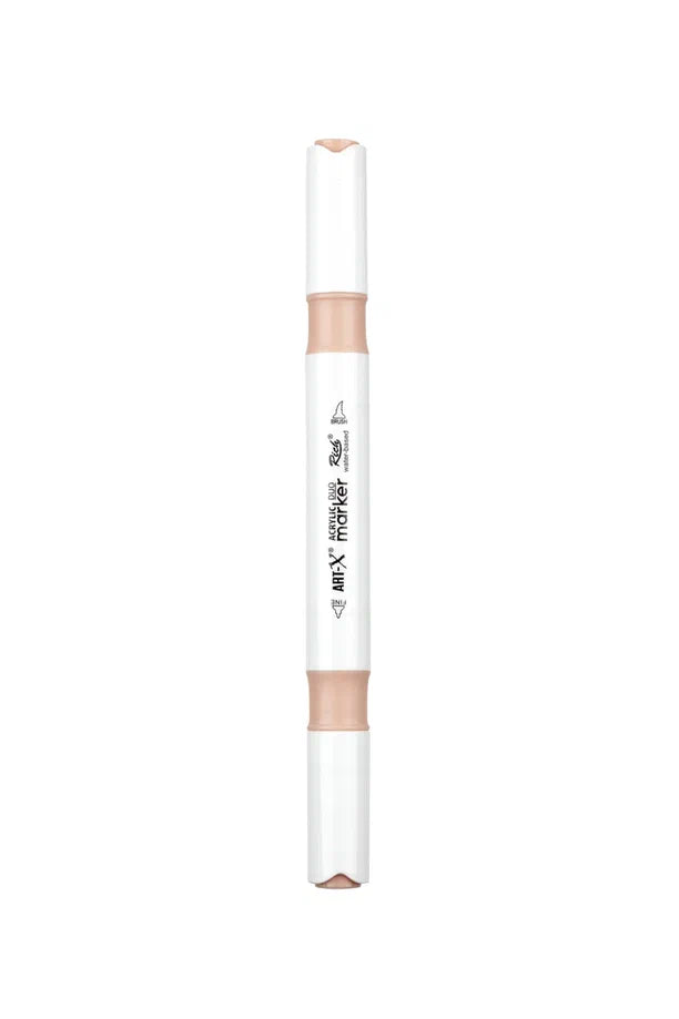 Rich Art-X Acrylic Duo Marker Çift Uçlu Su Bazlı Boyama Kalemi No:150 Koyu Ten Rengi-2