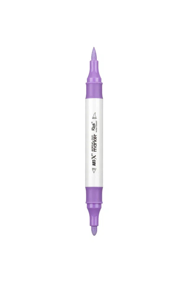 Rich Art-X Acrylic Duo Marker Çift Uçlu Su Bazlı Boyama Kalemi No:158 Leylak