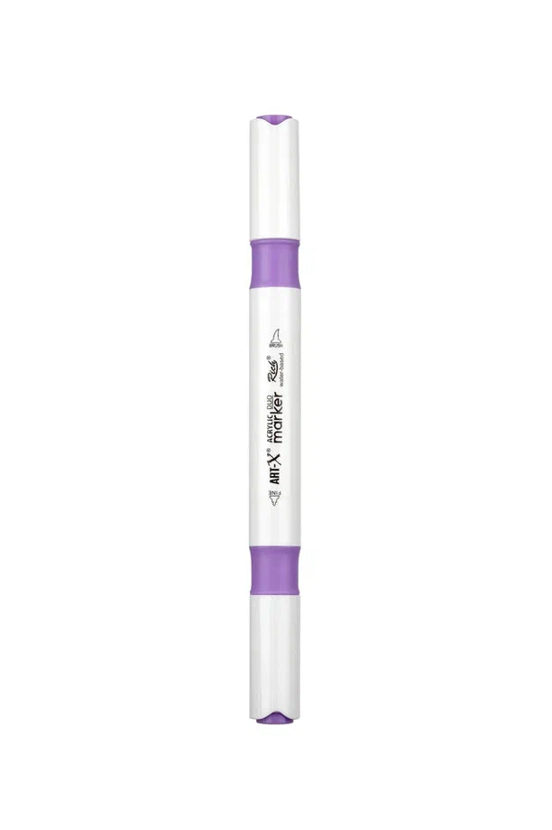 Rich Art-X Acrylic Duo Marker Çift Uçlu Su Bazlı Boyama Kalemi No:158 Leylak