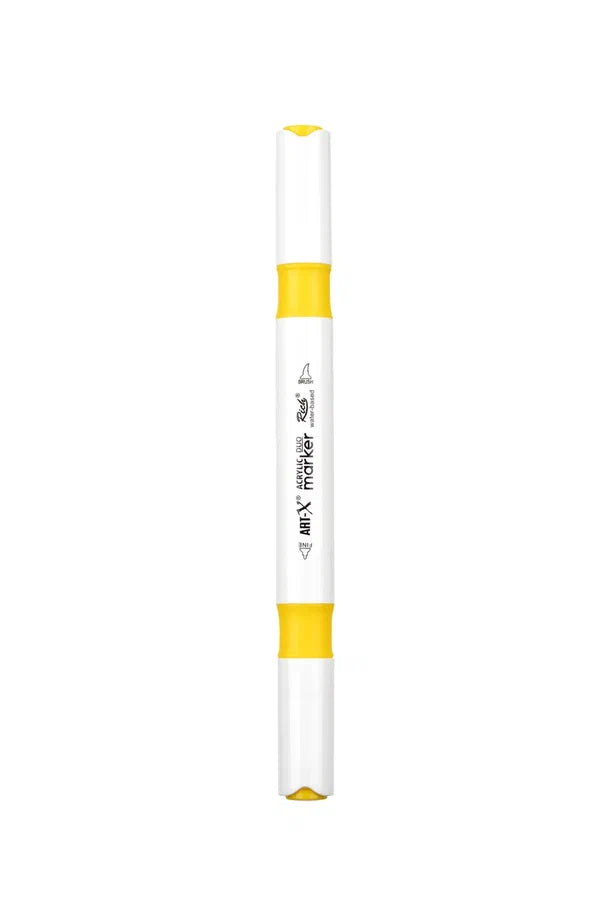 Rich Art-X Acrylic Duo Marker Çift Uçlu Su Bazlı Boyama Kalemi No:20 Sarı
