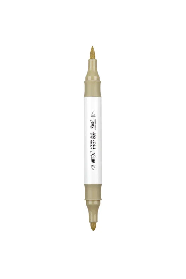 Rich Art-X Acrylic Duo Marker Çift Uçlu Su Bazlı Boyama Kalemi No:203 Taş Rengi