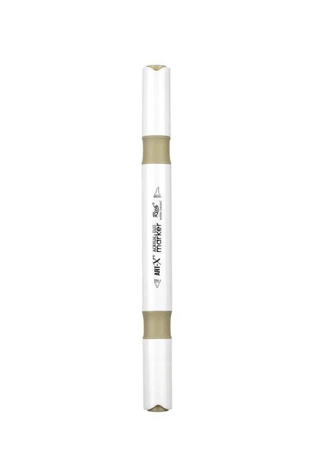 Rich Art-X Acrylic Duo Marker Çift Uçlu Su Bazlı Boyama Kalemi No:203 Taş Rengi-2