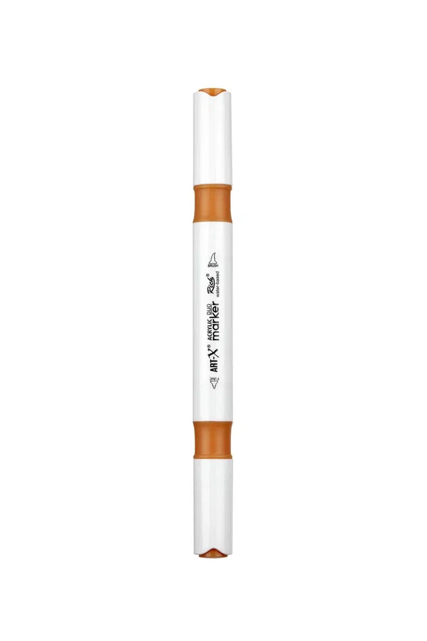 Rich Art-X Acrylic Duo Marker Çift Uçlu Su Bazlı Boyama Kalemi No:209 Taba