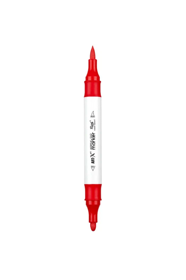 Rich Art-X Acrylic Duo Marker Çift Uçlu Su Bazlı Boyama Kalemi No:36 Kırmızı