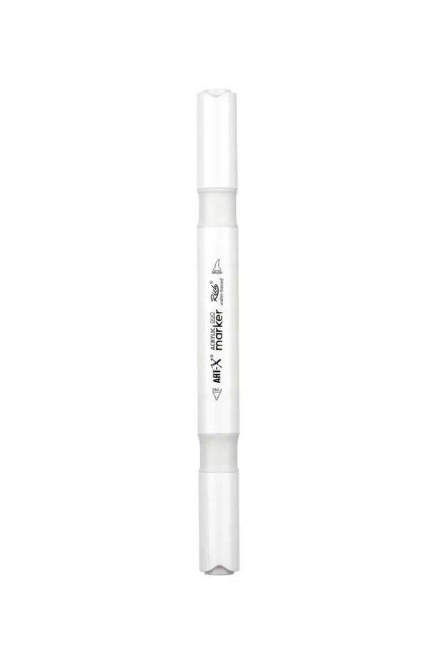 Rich Art-X Acrylic Duo Marker Çift Uçlu Su Bazlı Boyama Kalemi No:43 Beyaz-2