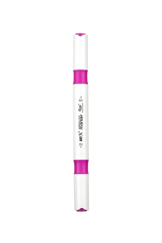 Rich Art-X Acrylic Duo Marker Çift Uçlu Su Bazlı Boyama Kalemi No:46 Fuşya