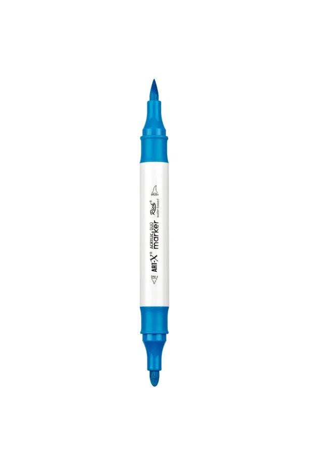 Rich Art-X Acrylic Duo Marker Çift Uçlu Su Bazlı Boyama Kalemi No:48 Okyanus Mavi