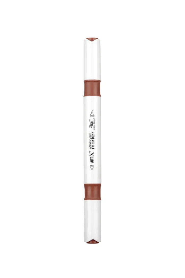 Rich Art-X Acrylic Duo Marker Çift Uçlu Su Bazli Boyama Kalemi No:65 Mocha Kahve