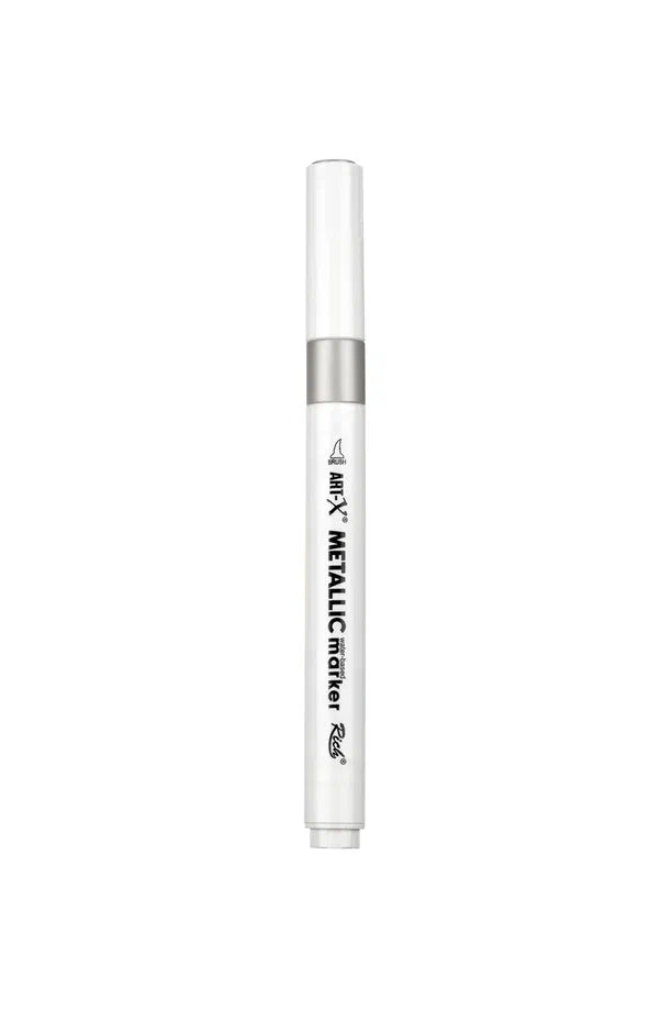 Rich Art-X Acrylic Metallic Marker Su Bazlı Yaldızlı Boyama Kalemi Metalik Gümüş