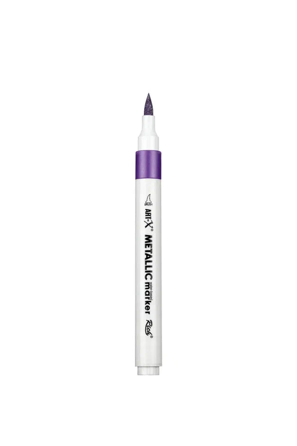 Rich Art-X Acrylic Metallic Marker Su Bazlı Yaldızlı Boyama Kalemi Metalik Mor-1