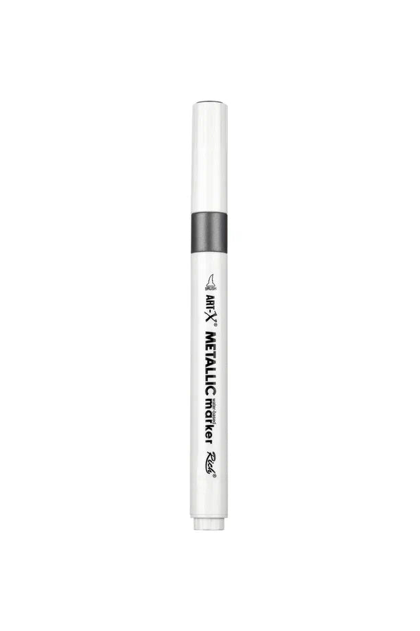 Rich Art-X Acrylic Metallic Marker Su Bazlı Yaldızlı Boyama Kalemi Metalik Siyah-2
