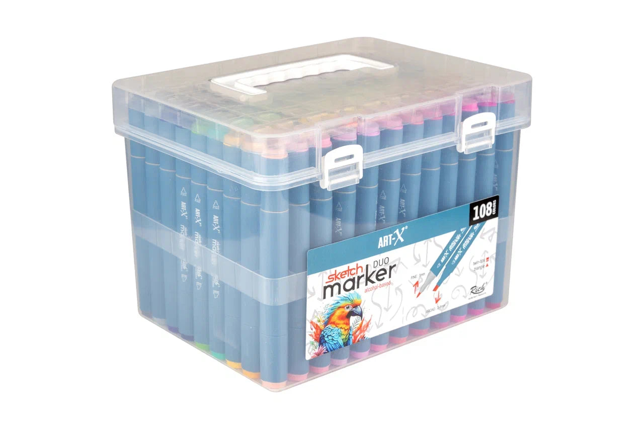 Rich Art-X Sketch Marker Duo Çift Uçlu Marker Kalem 108 Renk Set-1