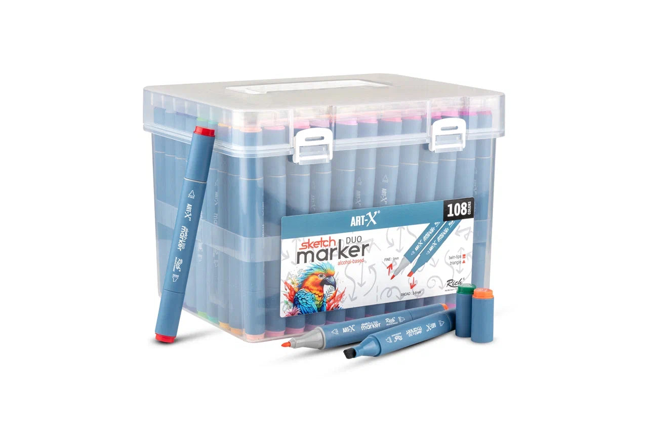 Rich Art-X Sketch Marker Duo Çift Uçlu Marker Kalem 108 Renk Set-2
