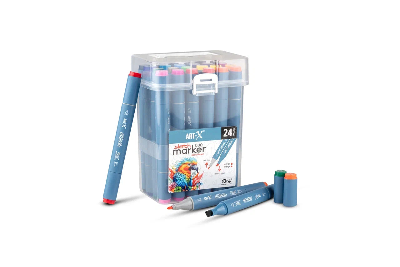Rich Art-X Sketch Marker Duo Çift Uçlu Marker Kalem 24 Renk Set-2