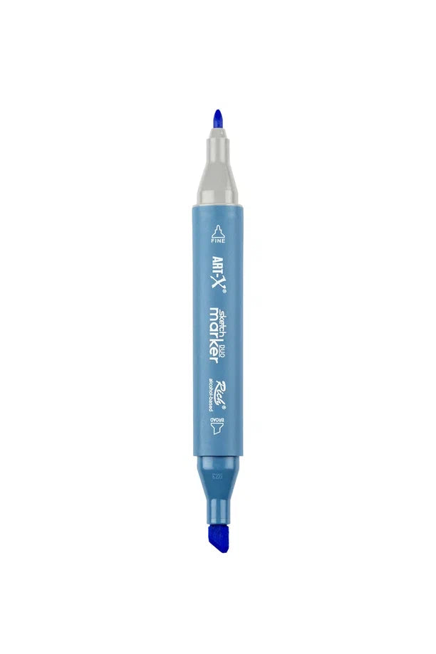 Rich Art-X Sketch Marker Duo Çift Uçlu Marker Kalem 2727 Bright Blue-1