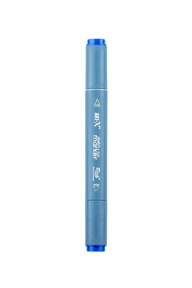 Rich Art-X Sketch Marker Duo Çift Uçlu Marker Kalem 2925 Old Wooden Blue-2
