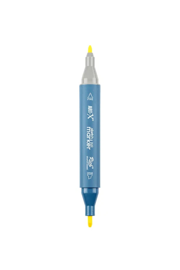 Rich Art-X Sketch Marker Duo Çift Uçlu Marker Kalem 3935 Bright Yellow
