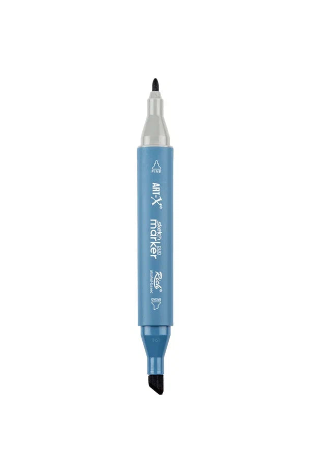 Rich Art-X Sketch Marker Duo Çift Uçlu Marker Kalem 444 Blue Grey-1