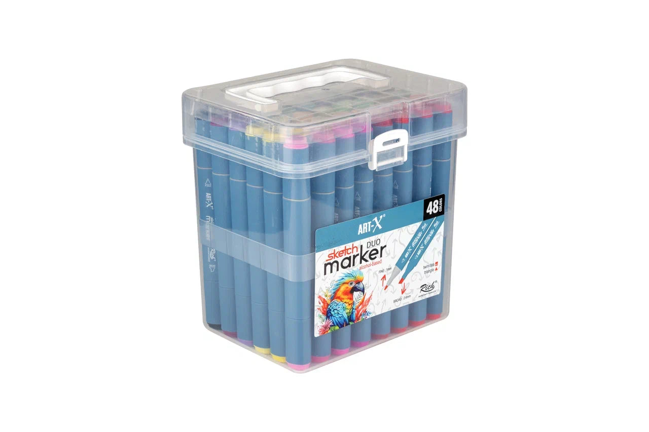 Rich Art-X Sketch Marker Duo Çift Uçlu Marker Kalem 48 Renk Set