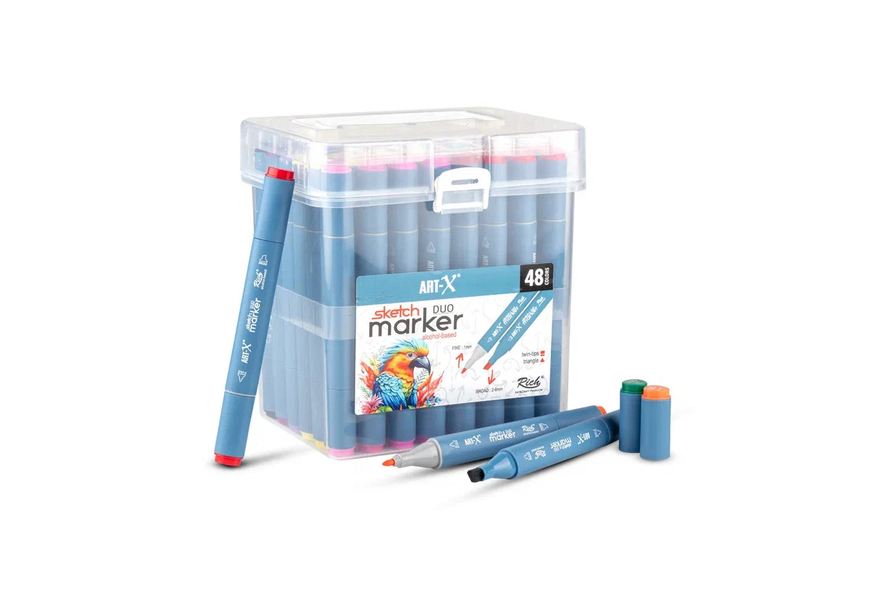 Rich Art-X Sketch Marker Duo Çift Uçlu Marker Kalem 48 Renk Set-2