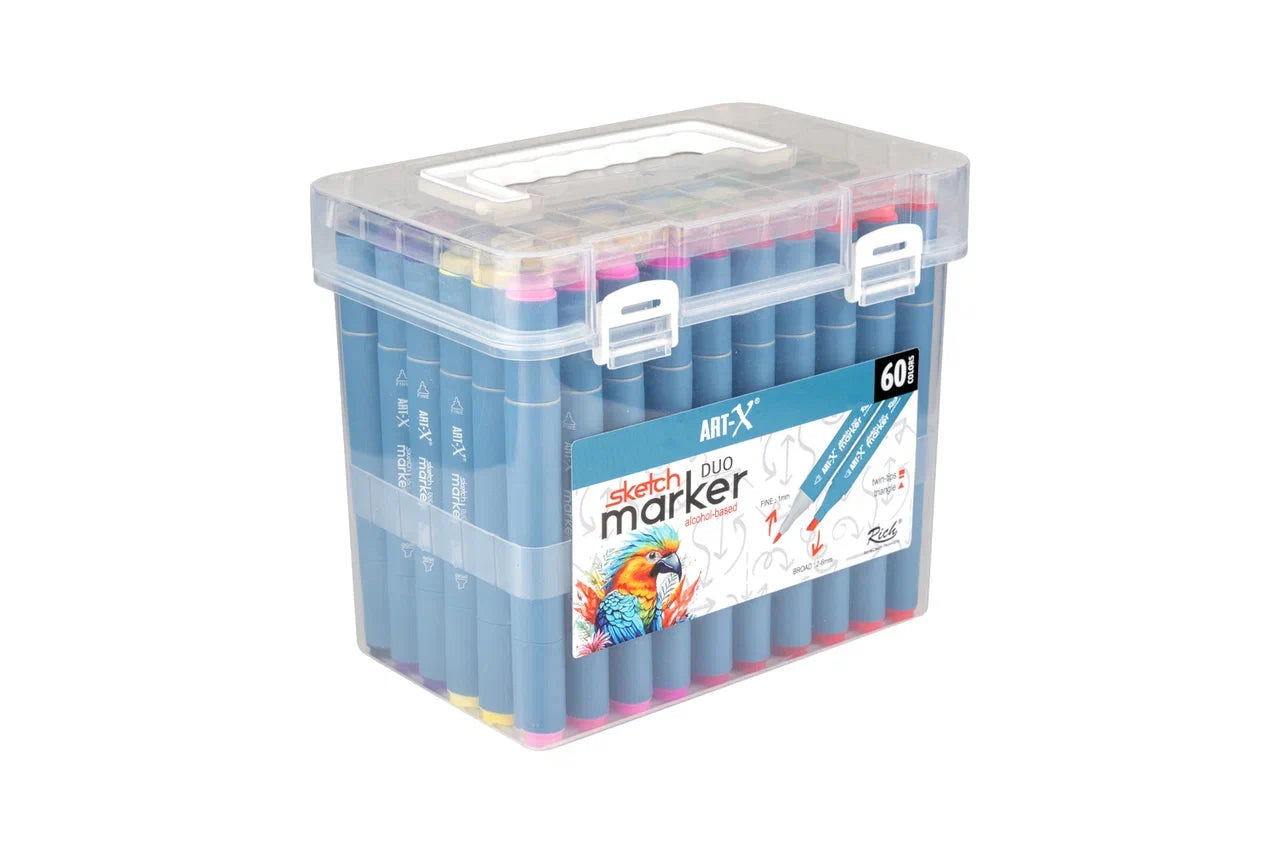 Rich Art-X Sketch Marker Duo Çift Uçlu Marker Kalem 60 Renk Set-1