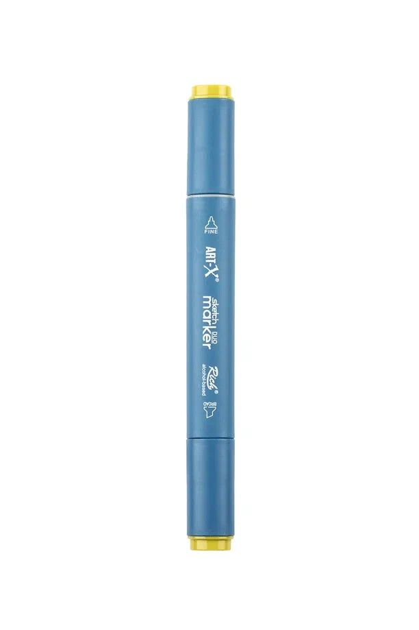Rich Art-X Sketch Marker Duo Çift Uçlu Marker Kalem 618 Yellow Green