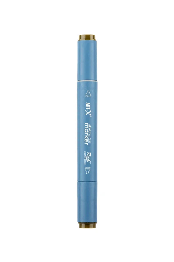 Rich Art-X Sketch Marker Duo Çift Uçlu Marker Kalem 7761 Green Glaze Yellow-2