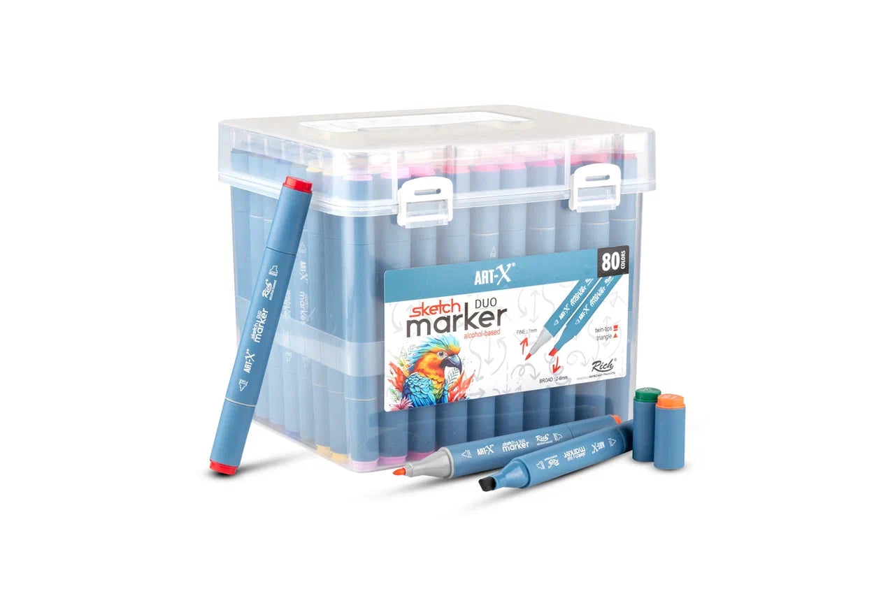 Rich Art X Sketch Marker Duo Çift Uçlu Marker Kalem 80 Renk Set 18051-2