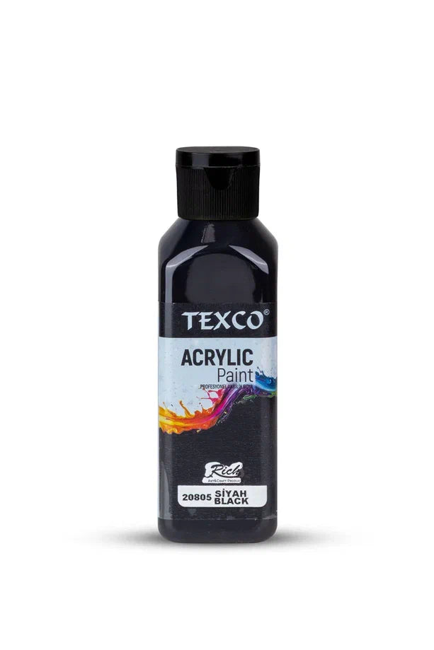 Rich Texco Akrilik Boya Siyah 130 Ml-1