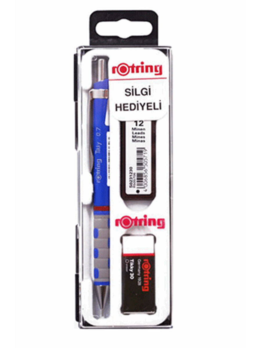 Rotring Okul Seti Versatil+Min Silgi Hediyeli 0.7 MM Mavi RO-KK07-07M-1