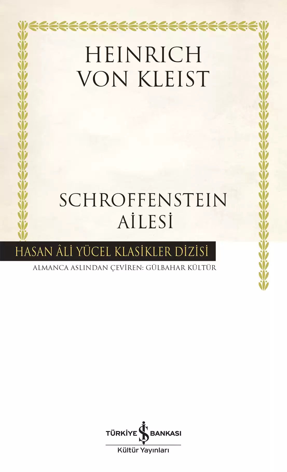 Schroffensteın Ailesi İş Bankası Kültür Yayınları
