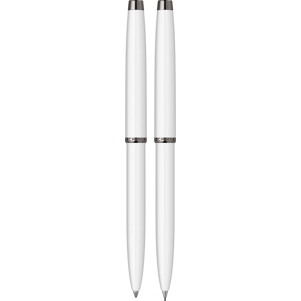 Scrikss 108 Prestige Beyaz Tükenmez Kalem & Versatil Kalem Seti-3