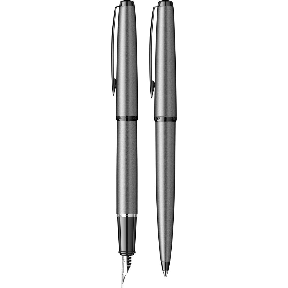 Scrikss Metropolis 78MG Dolma Kalem & Tükenmez Kalem Takım M Uç Mat Gri-3