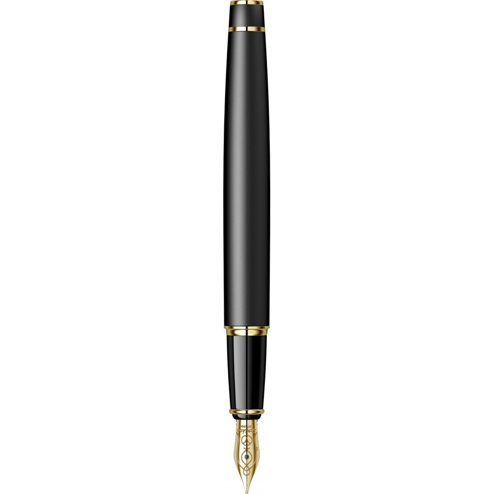 Scrikss Noble 35 Dolma Kalem M Uç Mat Siyah Altın-5